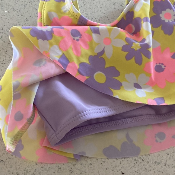 Girls Floral Bathing Suit - Picture 3 of 6